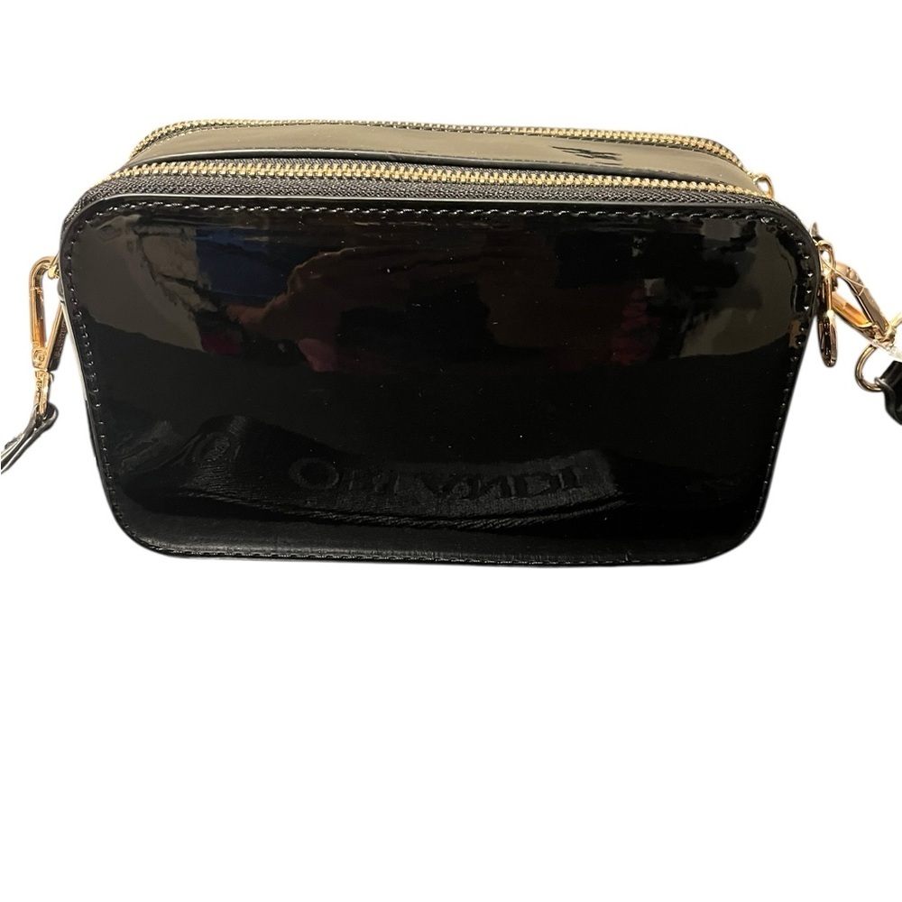 Valentino Orlandi Black Patent Crossbody Bag NWT - Picture 2 of 5